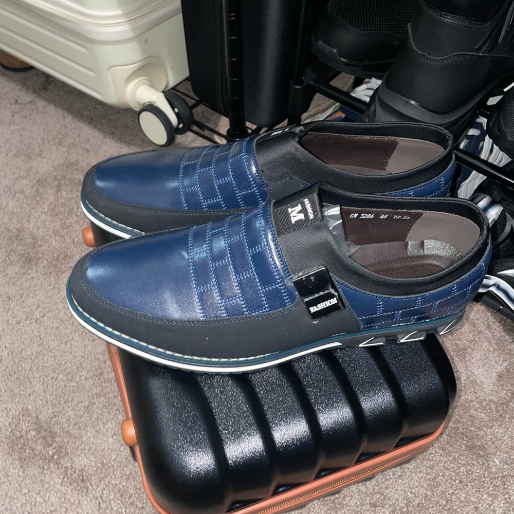 Men's Blue Slip-On Shoes